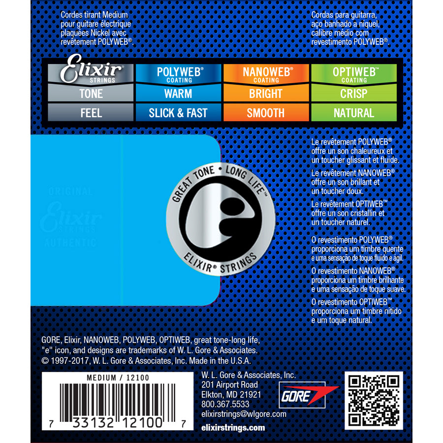 Elixir 12100 Polyweb Electric Medium 11-49