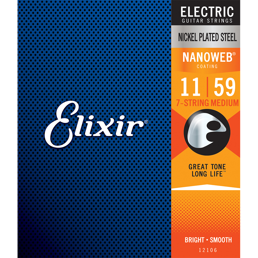 Elixir 12106 Nanoweb Electric 7 String Medium 11-59