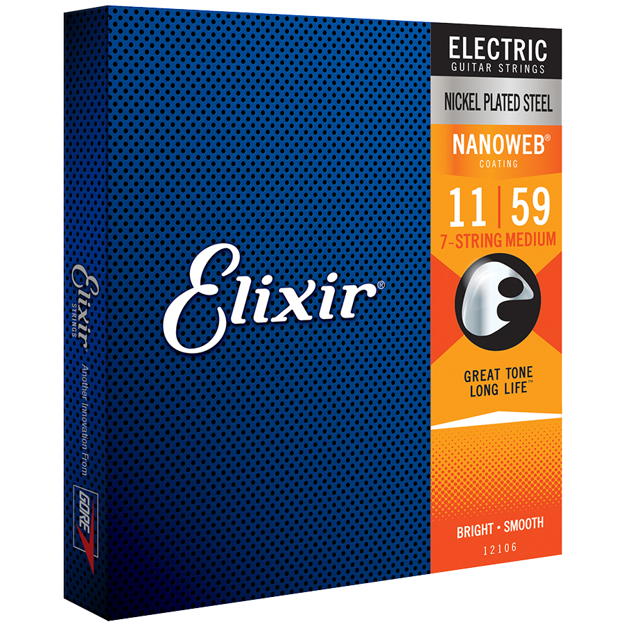 Elixir 12106 Nanoweb Electric 7 String Medium 11-59