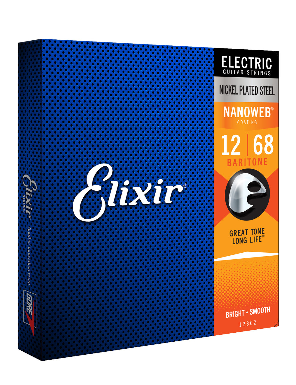 Elixir 12302 Nanoweb Electric Baritone 12-68