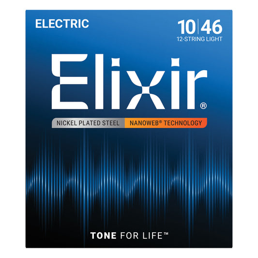 Elixir 12450 Nanoweb Electric 12 String Light 10-46