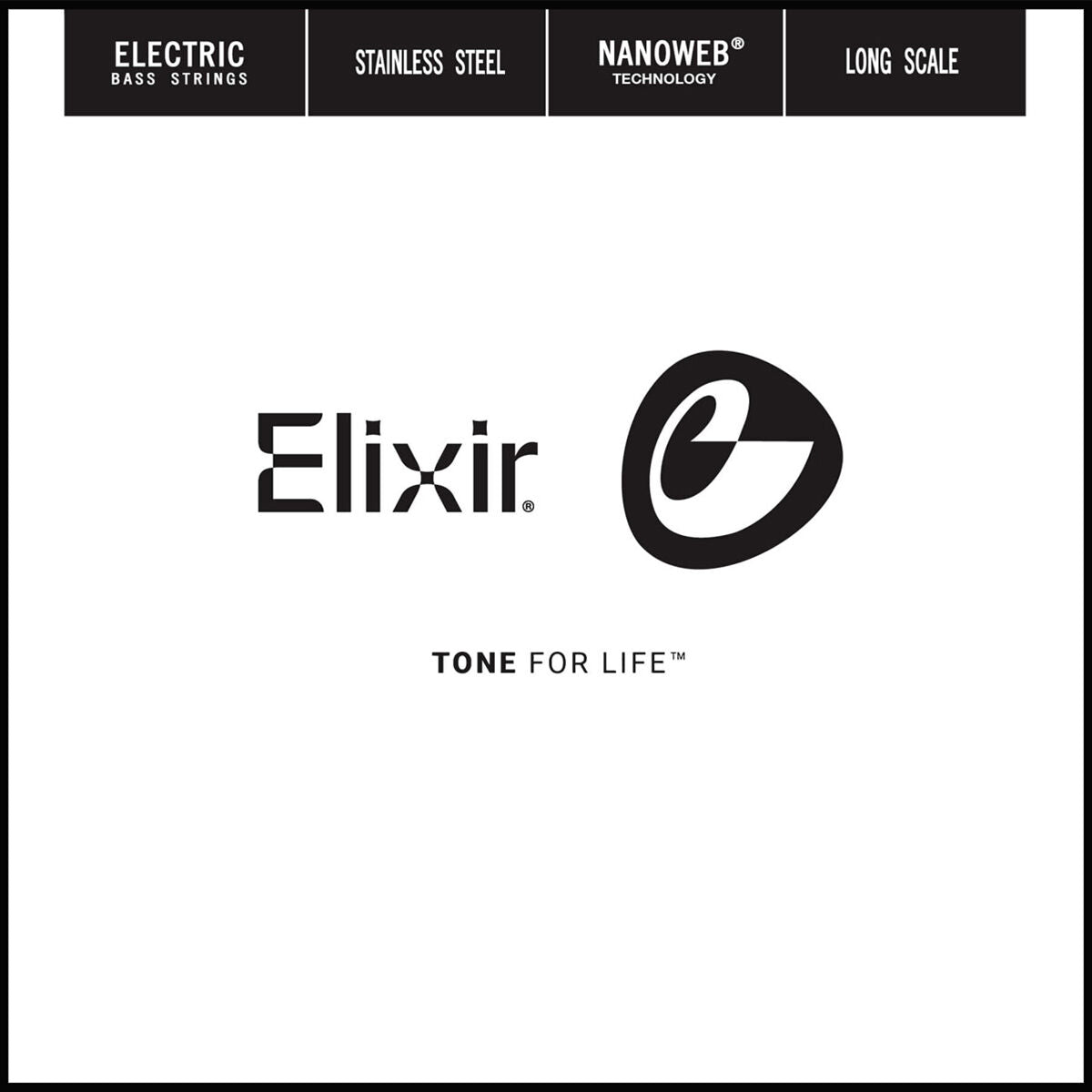 Elixir 13346 Nanoweb Single  Stainless Steel Bass .045