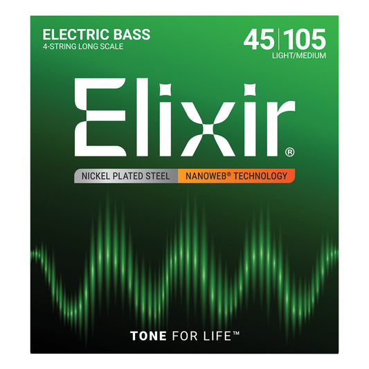 Elixir 14077 Nanoweb Bass  Medium 45-105
