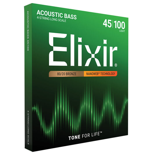 Elixir 14502 Nanoweb Acoustic tic Bass LIGH T 45-100