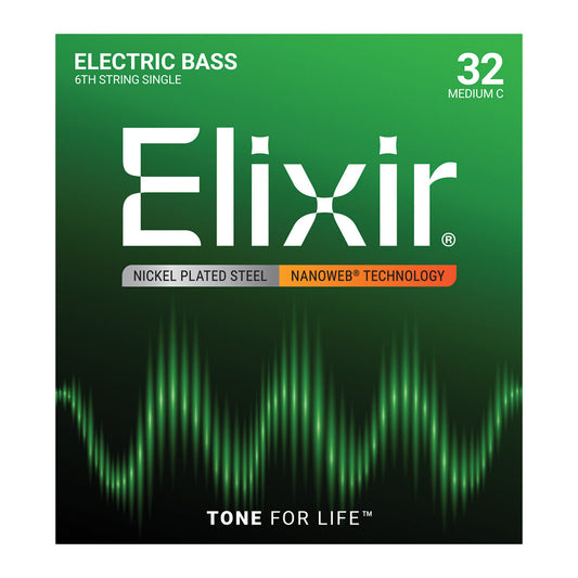 Elixir 15332 Nanoweb Single Bass Medium C .032