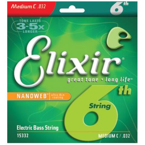 Elixir 15431 Nanoweb Single Bass .130 Extra Long