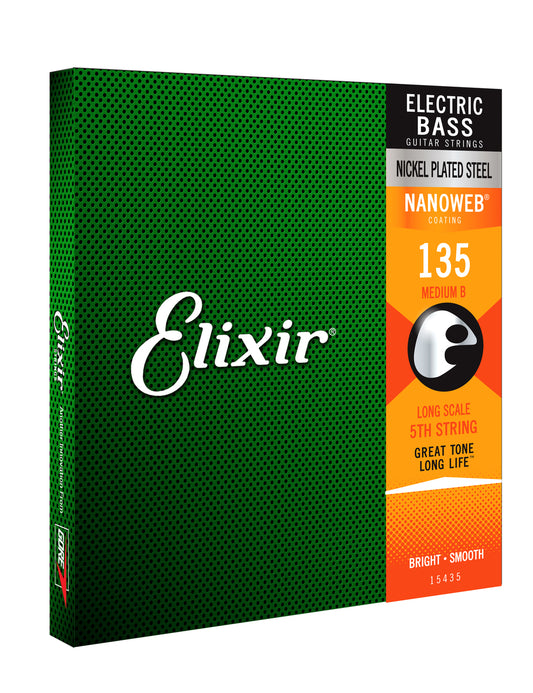 Elixir 15435 Nanoweb Single Bass Heavy B .135