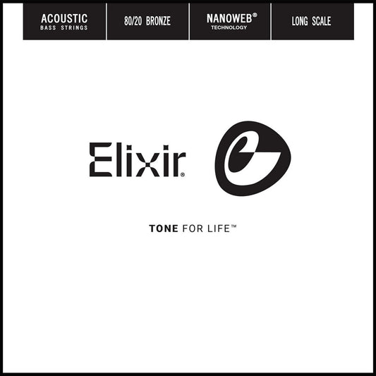 Elixir 15745 Nanoweb Single Acoustic Bass .045