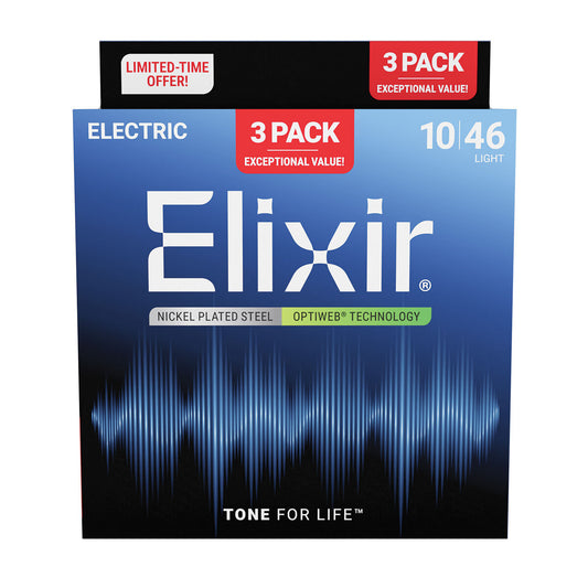 Elixir Optiweb Electric 10-46 3 Pack Light [E16572]