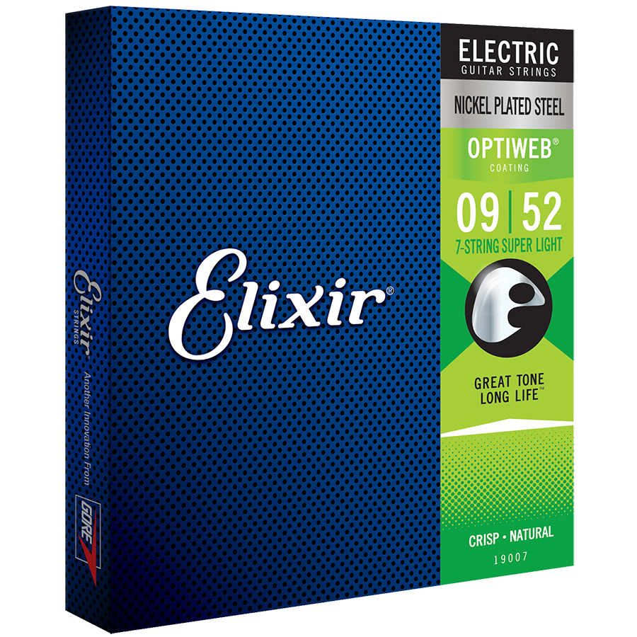 Elixir 19007 Optiweb 7-String Electric Super Light 9-52