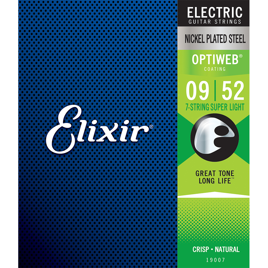 Elixir 19007 Optiweb 7-String Electric Super Light 9-52