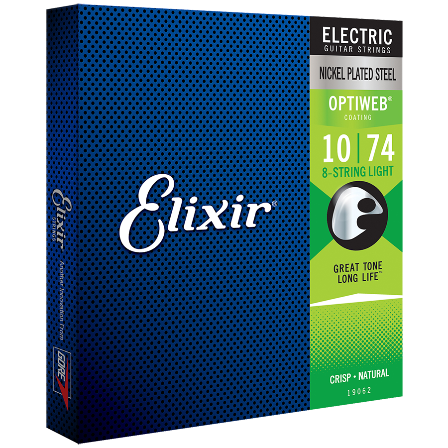 Elixir 19062 Optiweb 8-String Electric Light 10-74