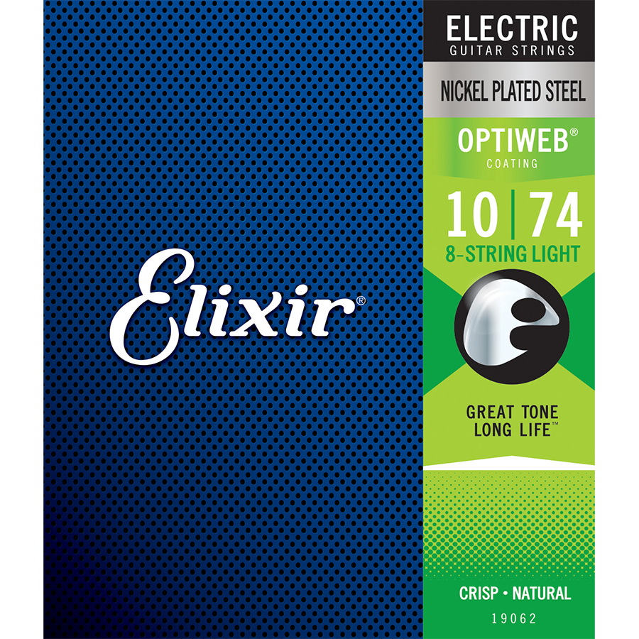 Elixir 19062 Optiweb 8-String Electric Light 10-74