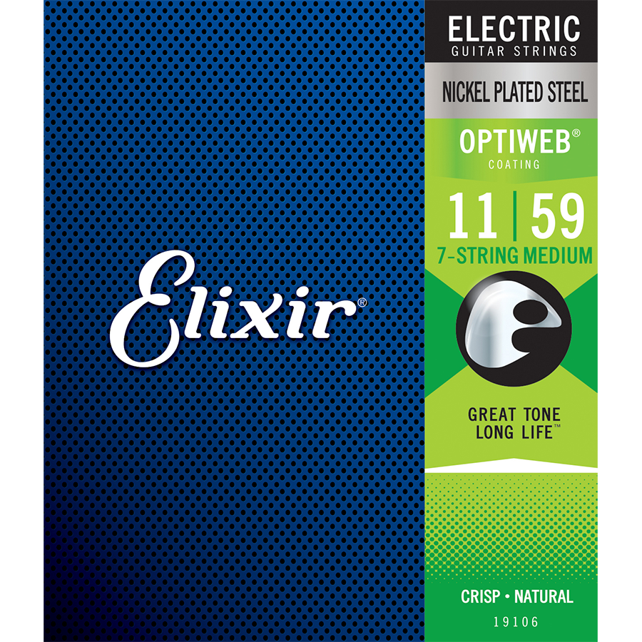 Elixir 19106 Optiweb 7-String Electric Medium 11-59