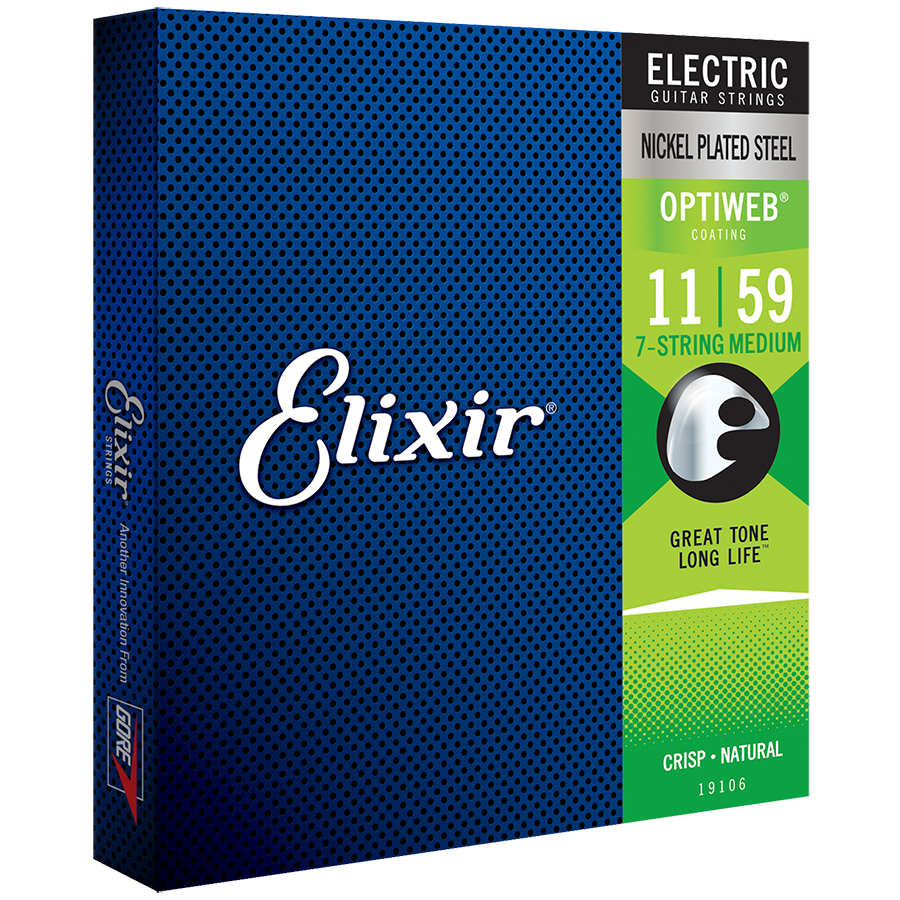 Elixir 19106 Optiweb 7-String Electric Medium 11-59