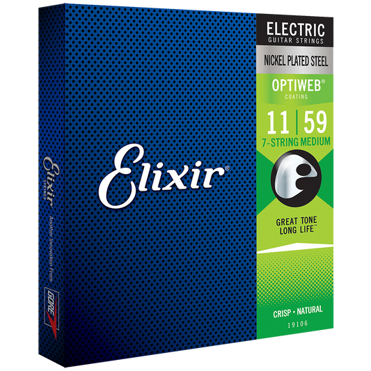 Elixir 19106 Optiweb 7-String Electric Medium 11-59