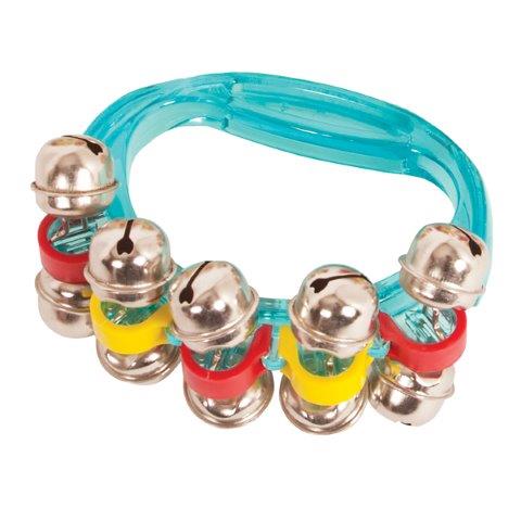 10 SLEIGH BELLS TRANSPARENT BLUE HANDLE