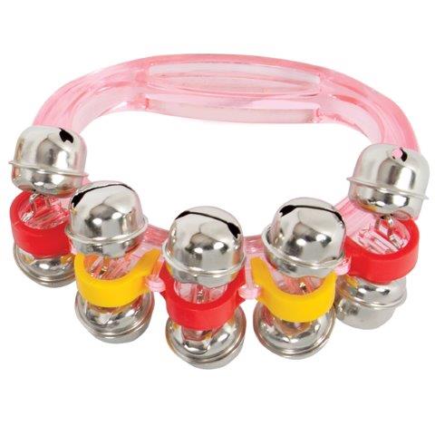 10 SLEIGH BELLS TRANSPARENT PINK HANDLE