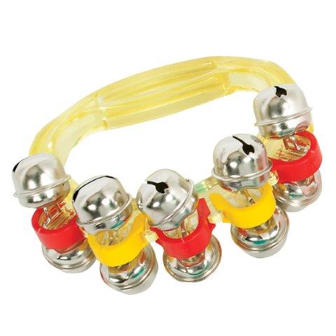 10 SLEIGH BELLS TRANSPARENT YELLOW HANDLE