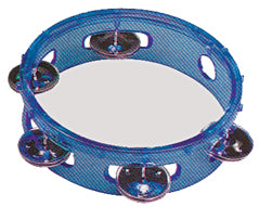 06 INCH TAMBOURINE TRANS RIM 05 PR JINGLES BLUE