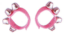 WRIST BELLS PAIR OF 4 BELLS PINK Q/P02