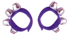 WRIST BELLS PURPLE 4 BELLS ON VELCRO STRAP