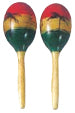 MARACAS OVAL WOOD TROPICAL DESIGN PR