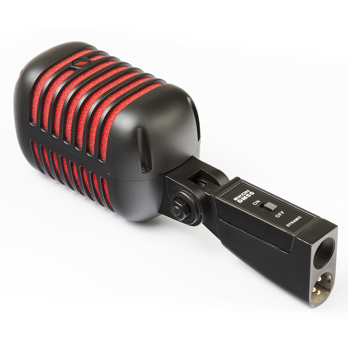 Eikon DM55V2RDBK “Vintage” Professional Vocal Dynamic Microphone Satin Black & Red