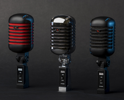 Eikon DM55V2RDBK “Vintage” Professional Vocal Dynamic Microphone Satin Black & Red