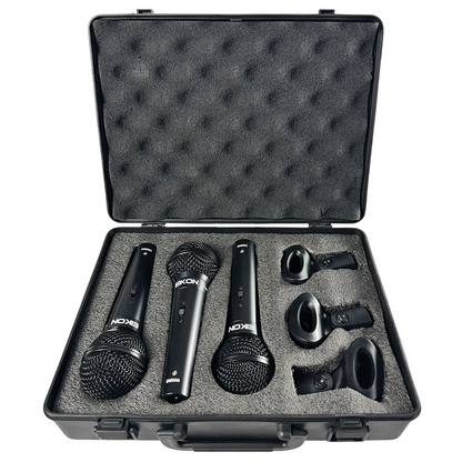 Eikon DM800KIT Vocal Dynamic Microphones. 3 piece kit