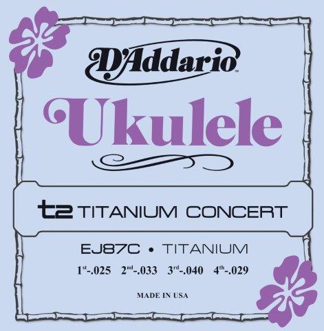 CONCERT UKULELE STR SET 25/29 TITANIUM/SILVER