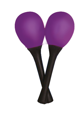 HANDLE EGG MARACAS PURPLE PR