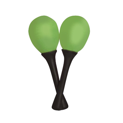 HANDLE EGG MARACAS GREEN PR