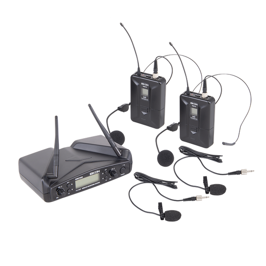 Eikon WM700DHA Belt-Pack with Headset & Lapel Dual Wireless System 516-562Mhz
