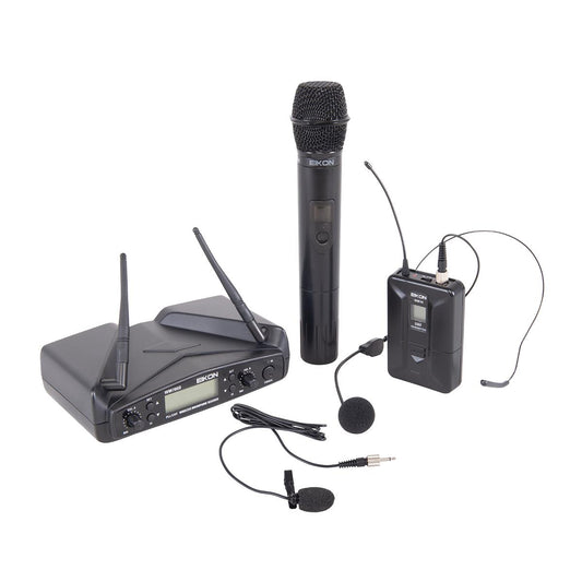 Eikon WM700DKITA Handheld + Belt-Pack with Headset & Lapel Dual Wireless System 516-562Mhz