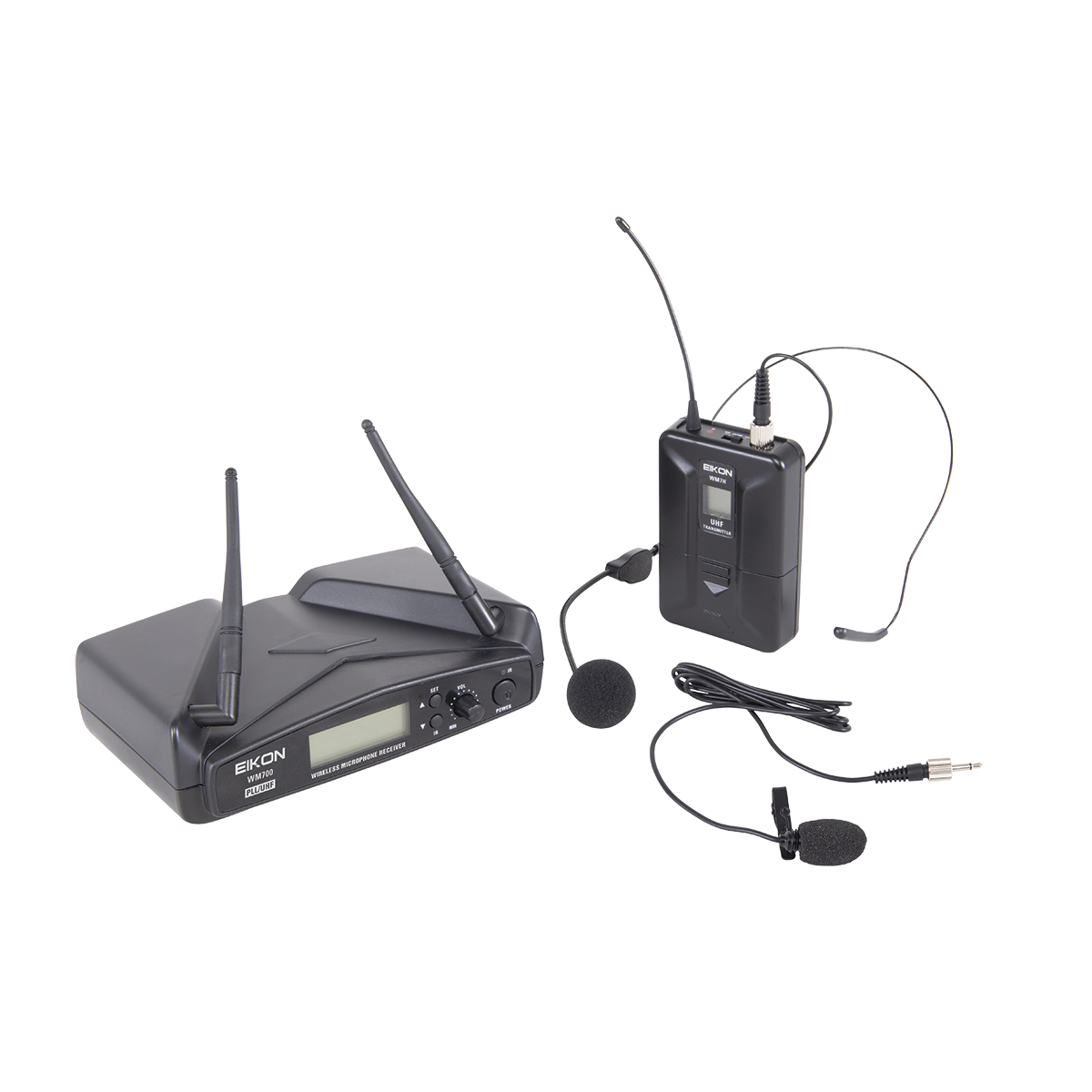 Eikon WM700HA Belt-Pack with Headset & Lapel Wireless System 516-562Mhz
