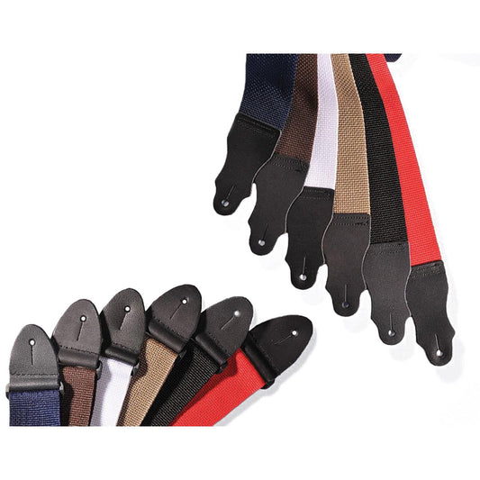 Franklin Red Poly Web Strap with Single Ply Black Leather End Tab
