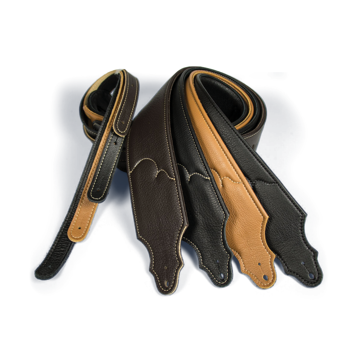 Franklin 2.5" Premium Black Padded Glove Leather Strap