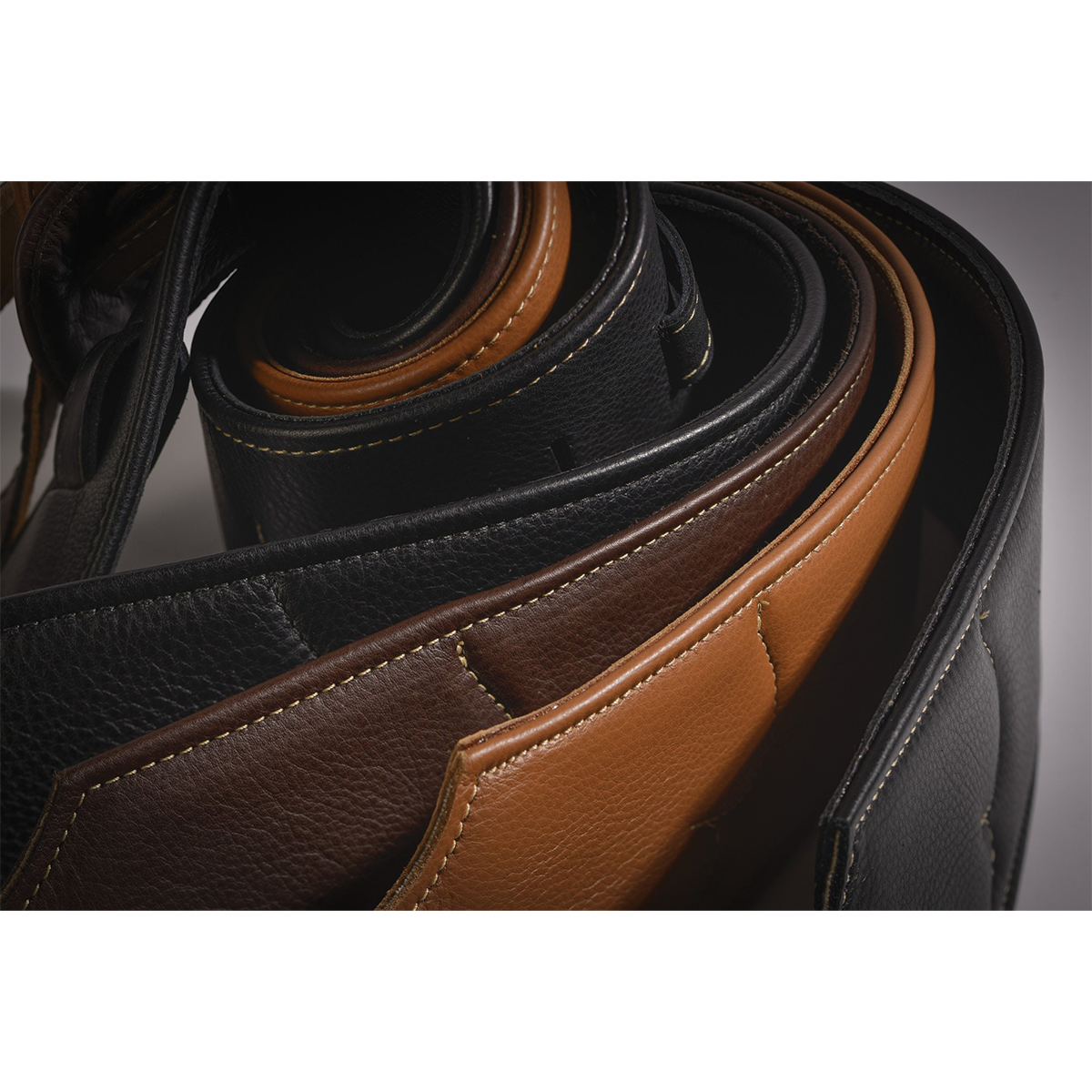 Franklin 3" Premium Black Padded Glove Leather Strap