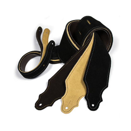 Franklin 2.5" Black Purist Suede Strap with Buck Backing