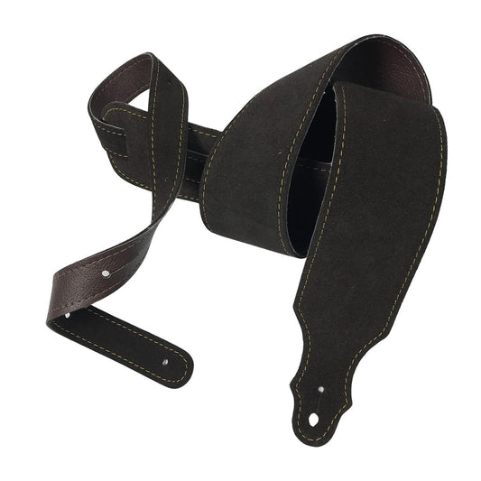 Franklin 2.5inch Chocolate Suede/ Gold Stitching Strap #F3B-CH-G