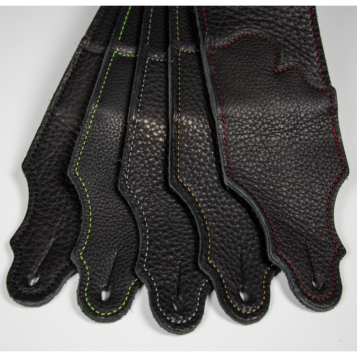 Franklin Original  2.5" Black Glove Leather with Red Stitching