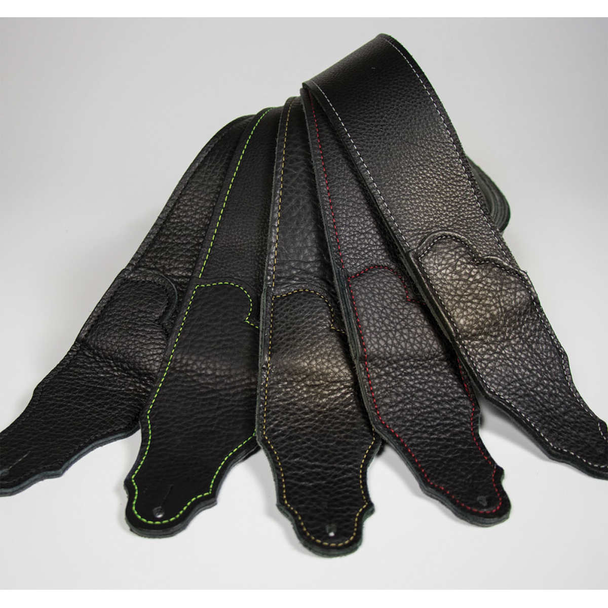 Franklin Original  2.5" Black Glove Leather with Silver Stitching