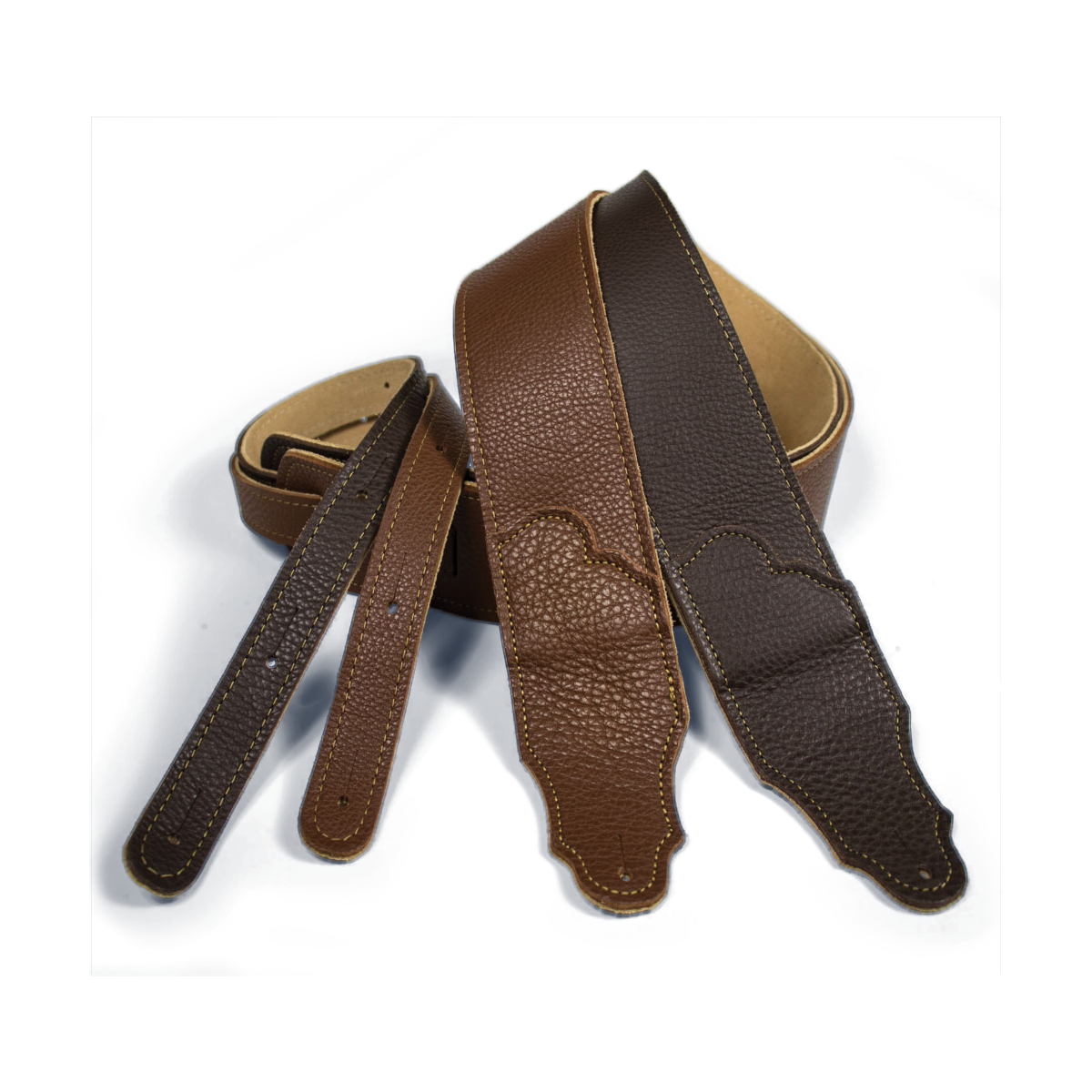 Franklin Original  2.5" Caramel Glove Leather with Gold Stitching