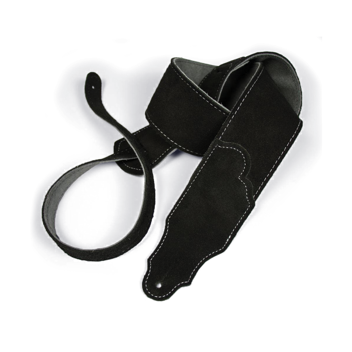 Franklin Original 2.5" Black Suede with Silver Stitching