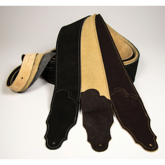 Franklin Original 2.5" Black Suede with Silver Stitching