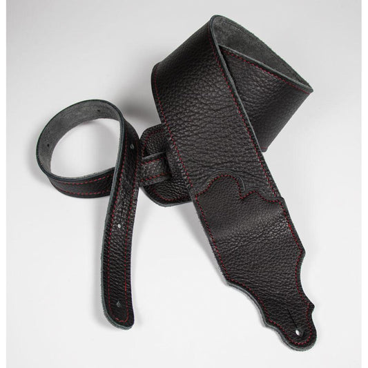 Franklin Original  3 inch Black Glove Leather with Red Stitching