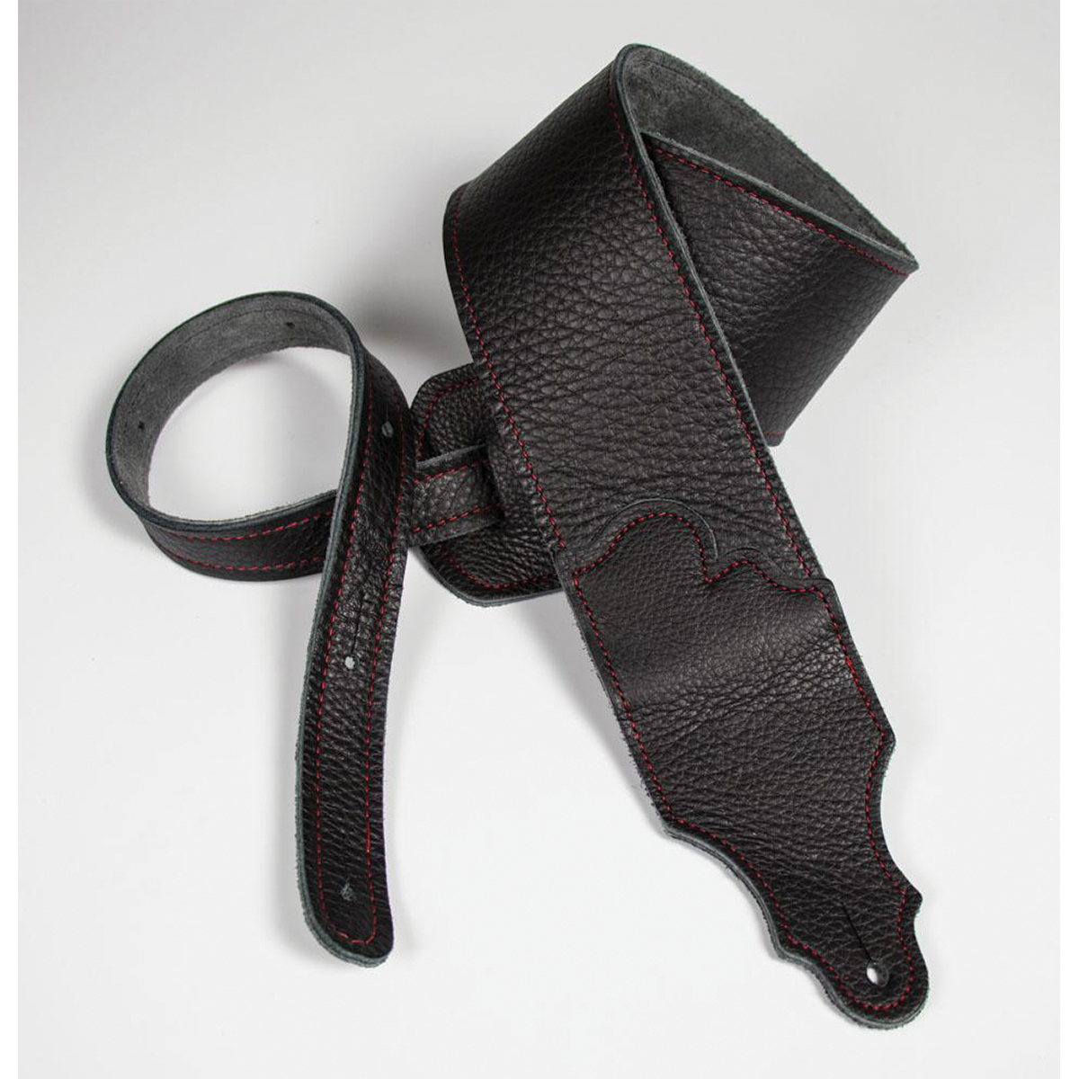 Franklin Original  3" Black Glove Leather with Red Stitching