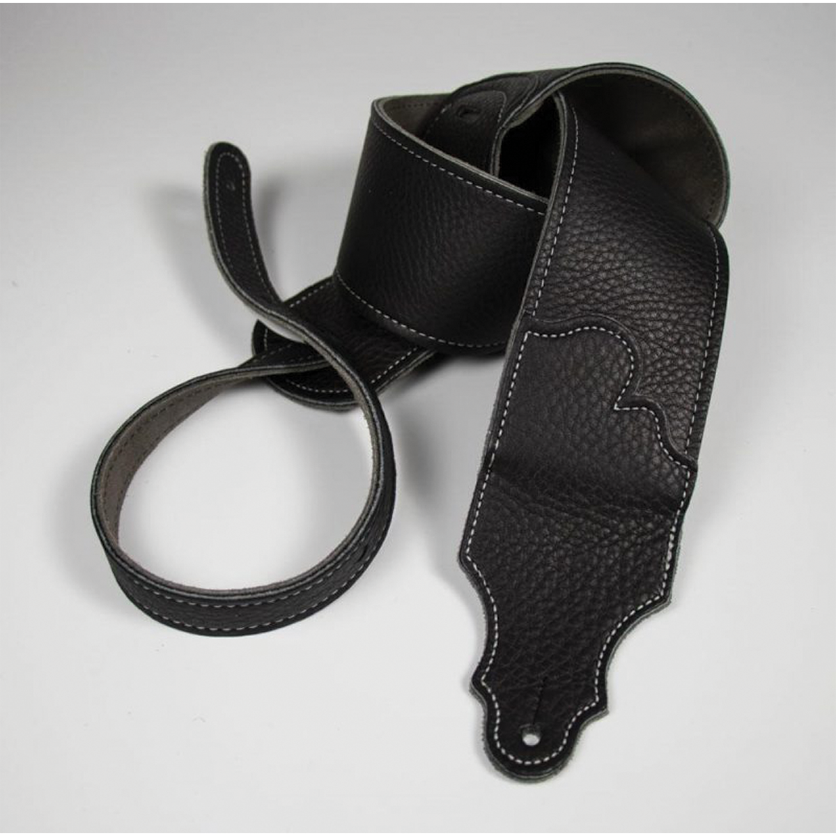 Franklin Original  3" Black Glove Leather with Silver Stitching
