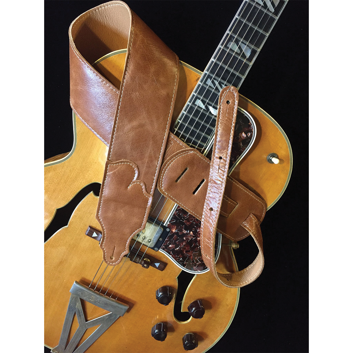 Franklin 3" Jackson Hole Cognac Aged Leather Strap